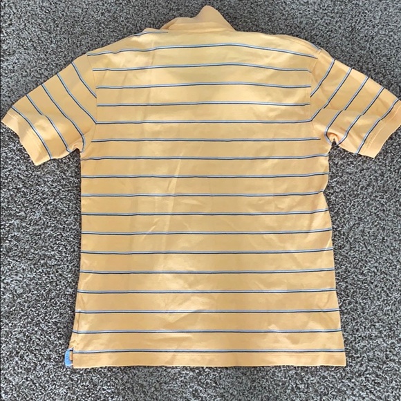 Men’s Yellow Striped Tommy Hilfiger Polo Size L - Picture 2 of 4